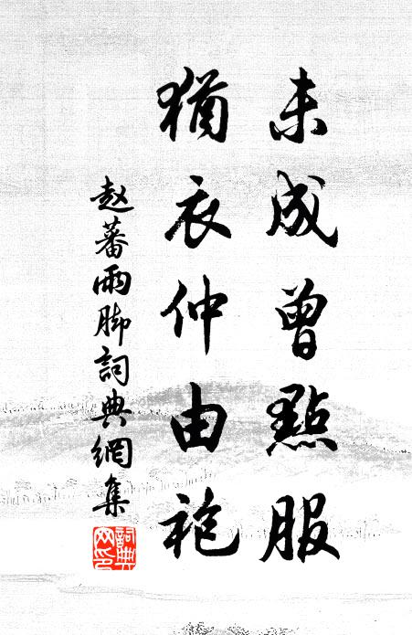 赵蕃未成曾点服，犹衣仲由袍书法作品欣赏