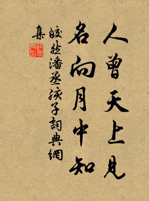 皎然人曾天上见，名向月中知书法作品欣赏