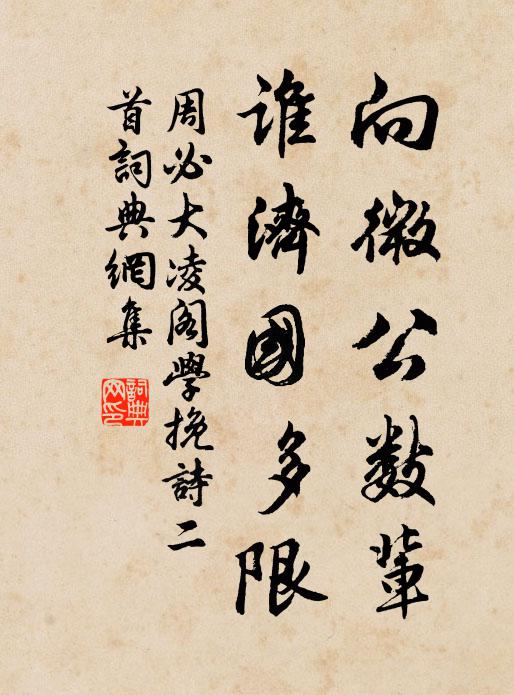 周必大向微公数辈，谁济国多限书法作品欣赏