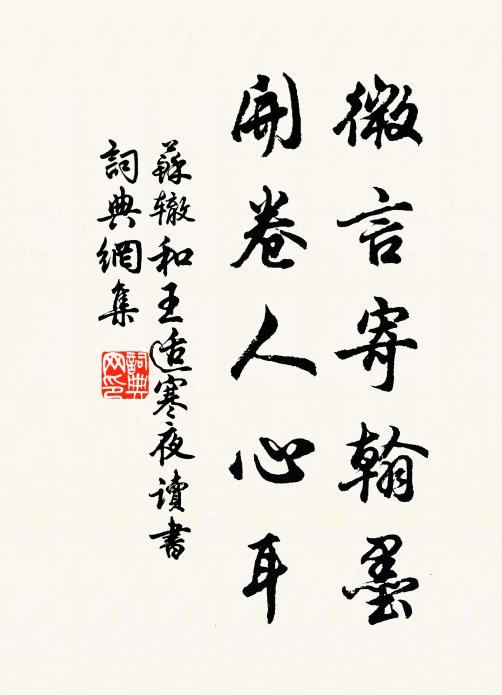 苏辙微言寄翰墨，开卷人心耳书法作品欣赏