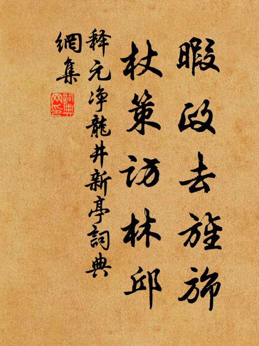 释元净暇政去旌旆，杖策访林邱书法作品欣赏