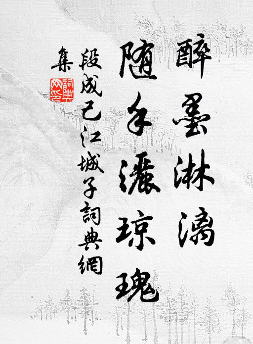 段成己醉墨淋漓，随手洒琼瑰书法作品欣赏