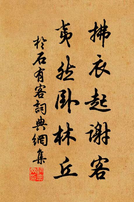 于石拂衣起谢客，夷然卧林丘书法作品欣赏