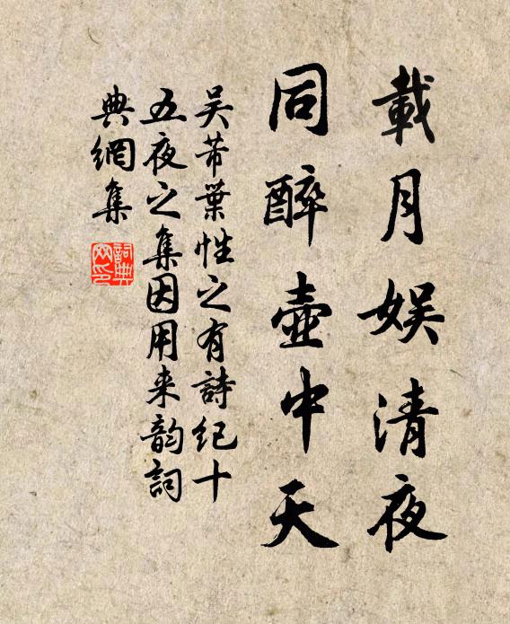 吴芾载月娱清夜，同醉壶中天书法作品欣赏