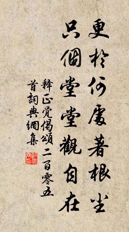 释正觉更於何处著根尘，只个堂堂观自在书法作品欣赏