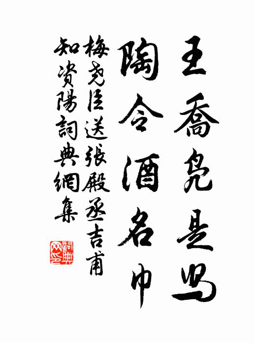 梅尧臣王乔凫是舄，陶令酒名巾书法作品欣赏