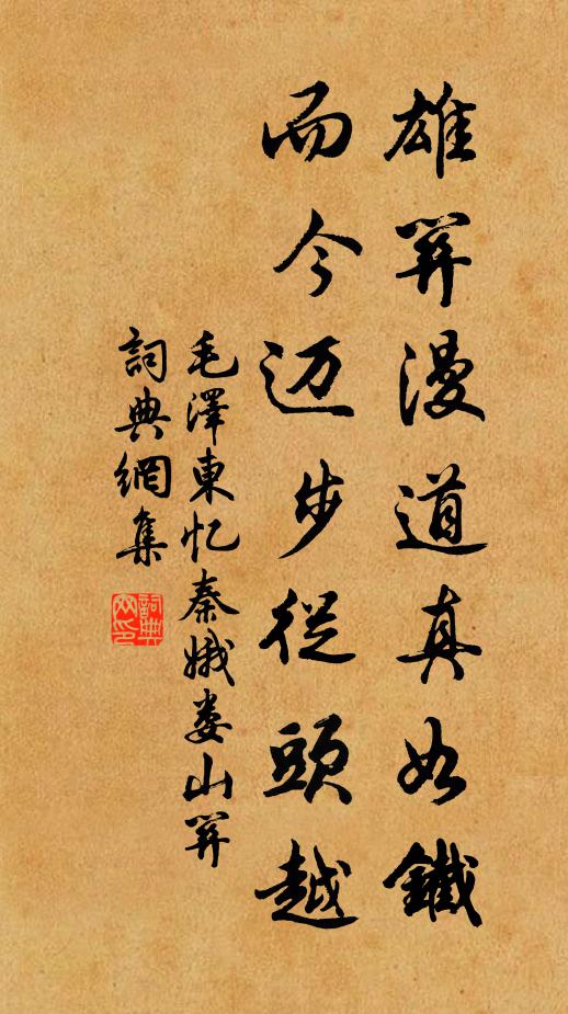 雄关漫道真如铁，而今迈步从头越。书法作品欣赏