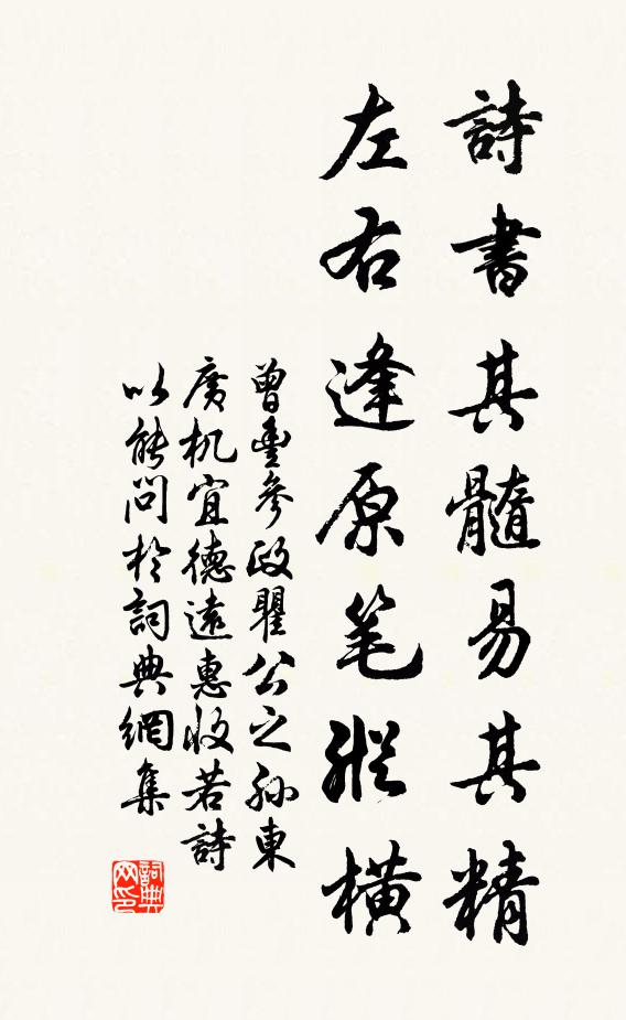 曾丰诗书其髓易其精，左右逢原笔纵横书法作品欣赏