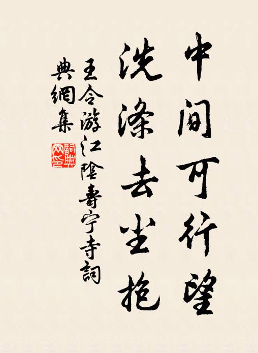 王令中间可行望，洗涤去尘抱书法作品欣赏