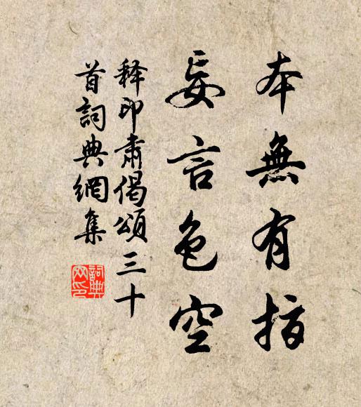 释印肃本无有指，妄言色空书法作品欣赏