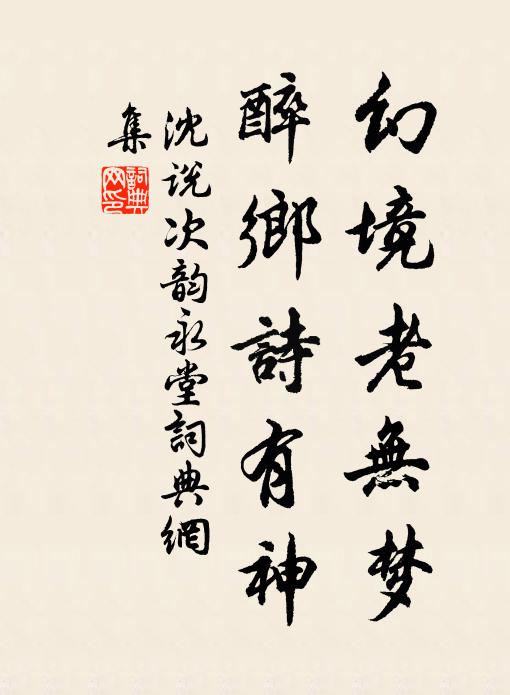 沈说幻境老无梦，醉乡诗有神书法作品欣赏
