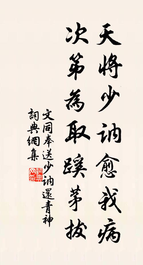 文同天将少讷愈我病，次第为取蹊茅拔书法作品欣赏