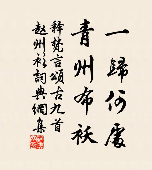 释梵言一归何处，青州布袄书法作品欣赏