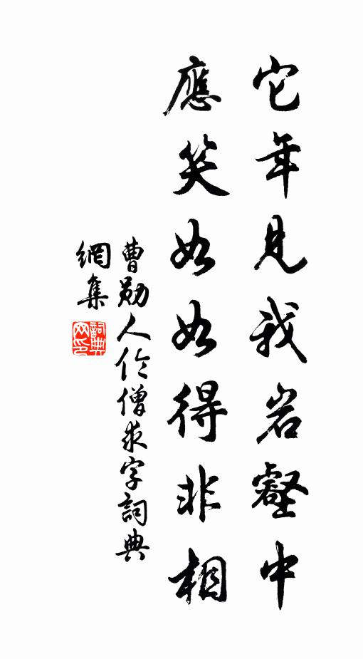 曹勋它年见我岩壑中，应笑如如得非相书法作品欣赏