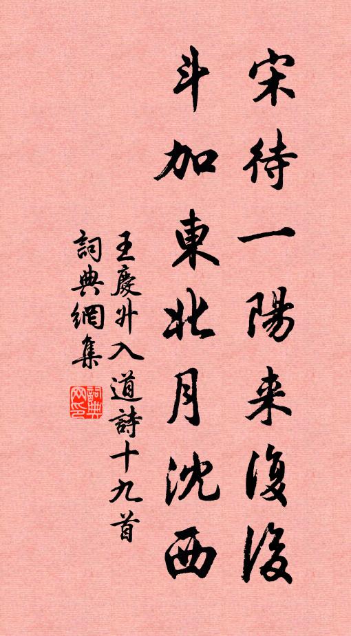 王庆升宋待一阳来复后，斗加东北月沈西书法作品欣赏