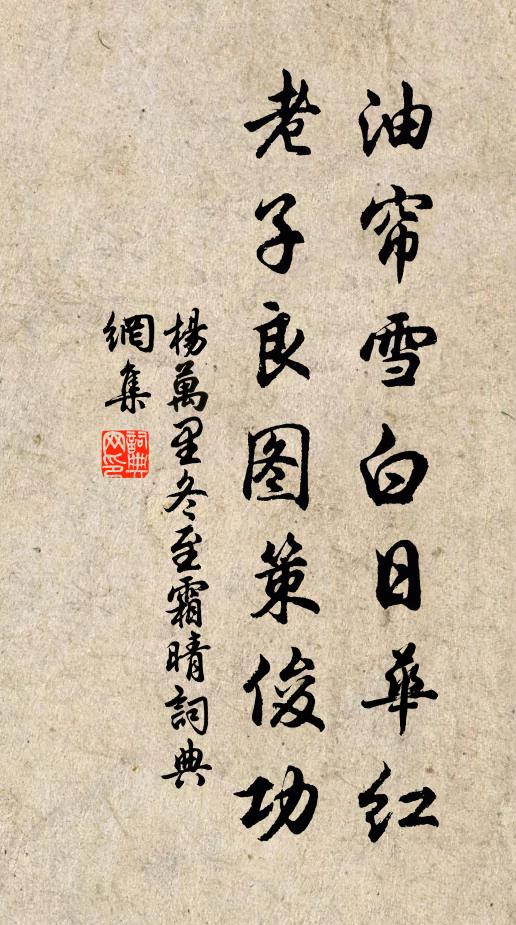 杨万里油帘雪白日华红，老子良图策俊功书法作品欣赏