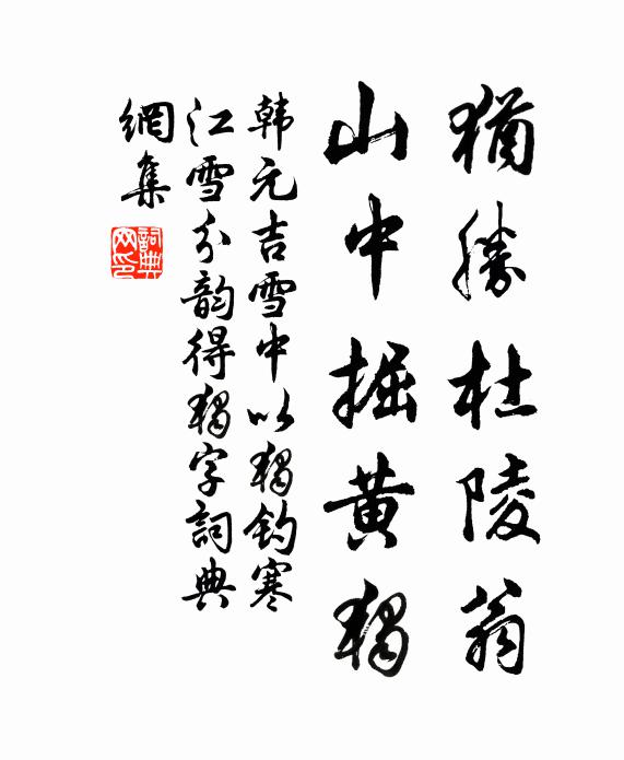 韩元吉犹胜杜陵翁，山中掘黄独书法作品欣赏