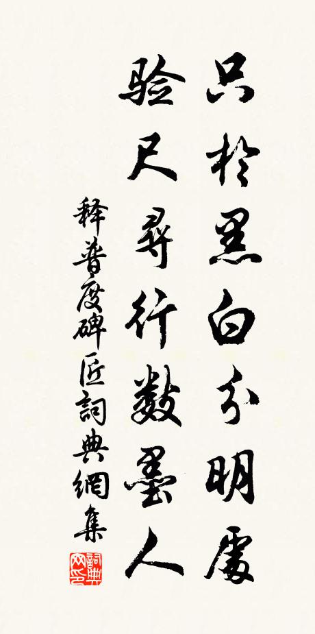 释普度只於黑白分明处，验尺寻行数墨人书法作品欣赏