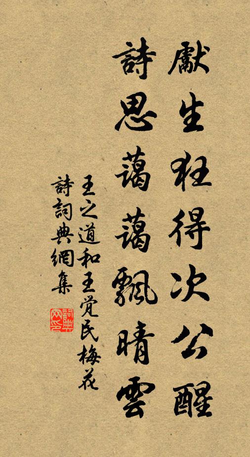 王之道先生狂得次公醒，诗思蔼蔼飘晴云书法作品欣赏
