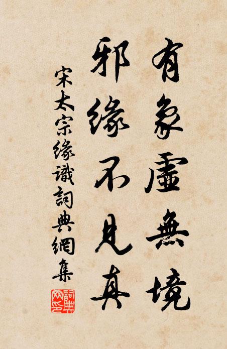 宋太宗有象虚无境，邪缘不见真书法作品欣赏