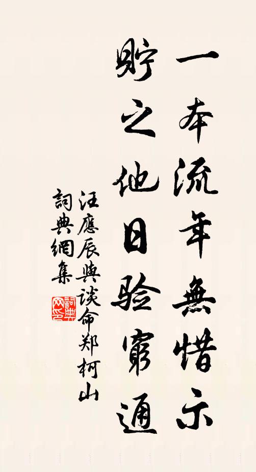 汪应辰一本流年无惜示，贮之他日验穷通书法作品欣赏