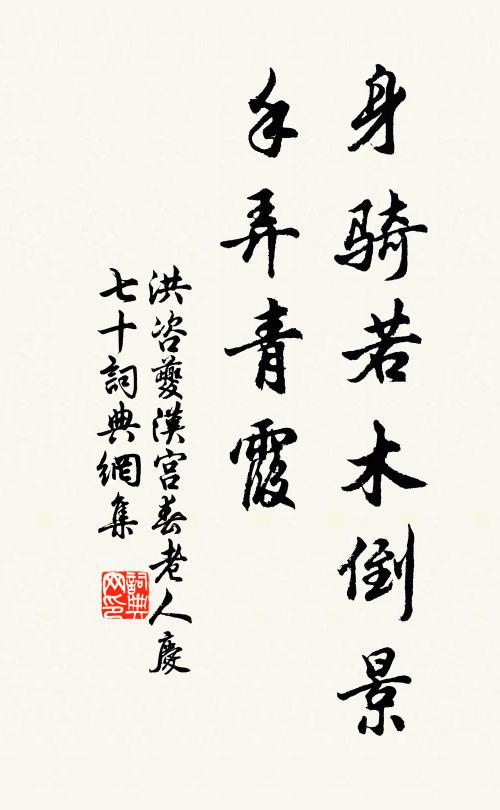 洪咨夔身骑若木倒景，手弄青霞书法作品欣赏