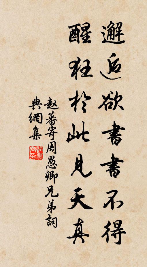 赵蕃邂逅欲书书不得，醒狂于此见天真书法作品欣赏