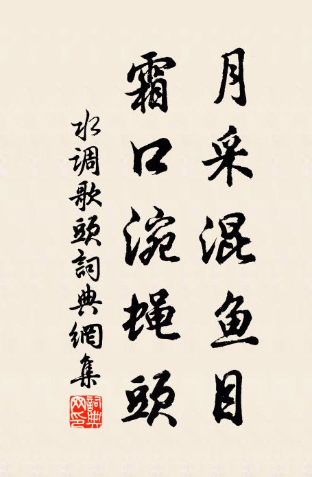 佚名月采混鱼目，霜口涴蝇头书法作品欣赏