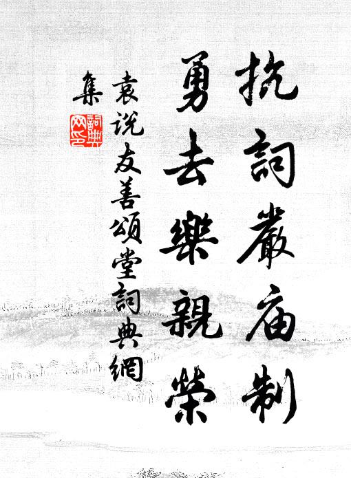 袁说友抗词严庙制，勇去乐亲荣书法作品欣赏