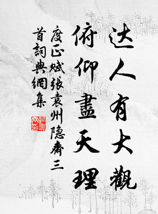 度正达人有大观，俯仰尽天理书法作品欣赏
