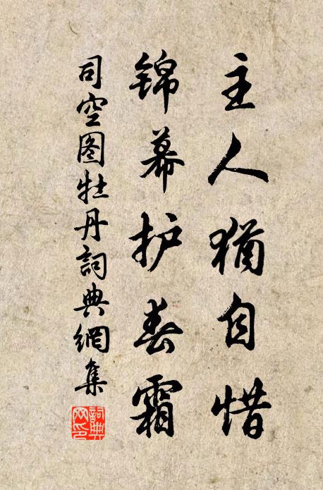 司空图主人犹自惜，锦幕护春霜书法作品欣赏