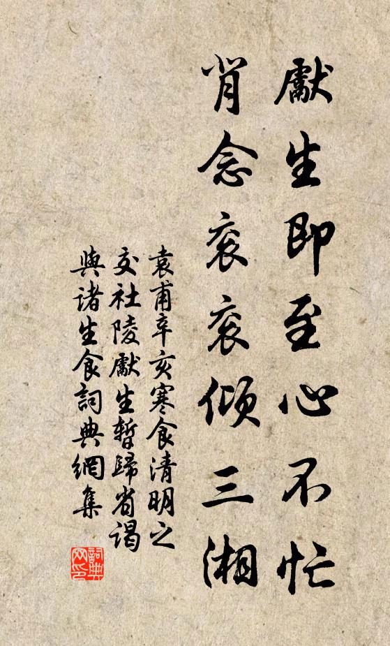 袁甫先生即至心不忙，背念衮衮倾三湘书法作品欣赏