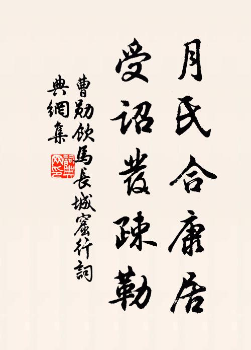 曹勋月氏合康居，受诏发疎勒书法作品欣赏