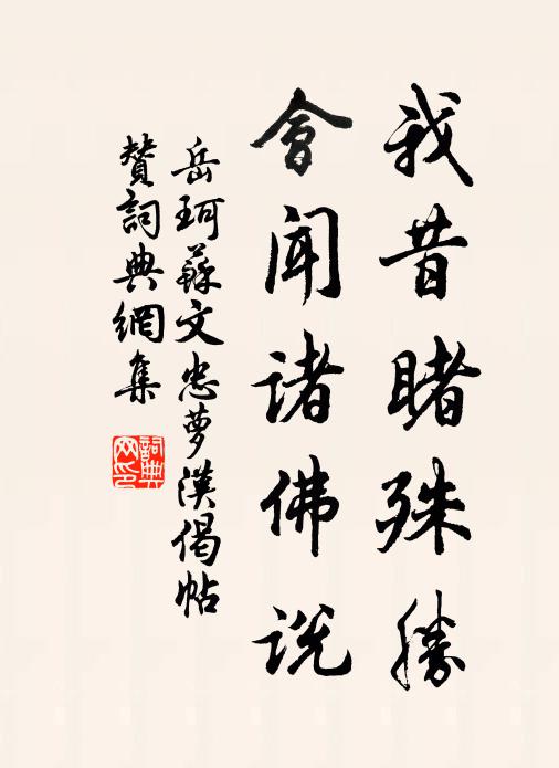 岳珂我昔睹殊胜，会闻诸佛说书法作品欣赏