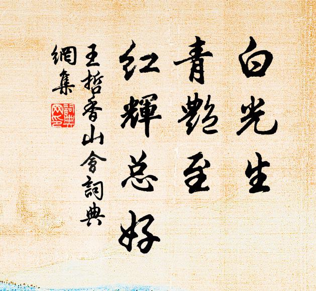 王哲白光生，青艳至，红辉总好书法作品欣赏
