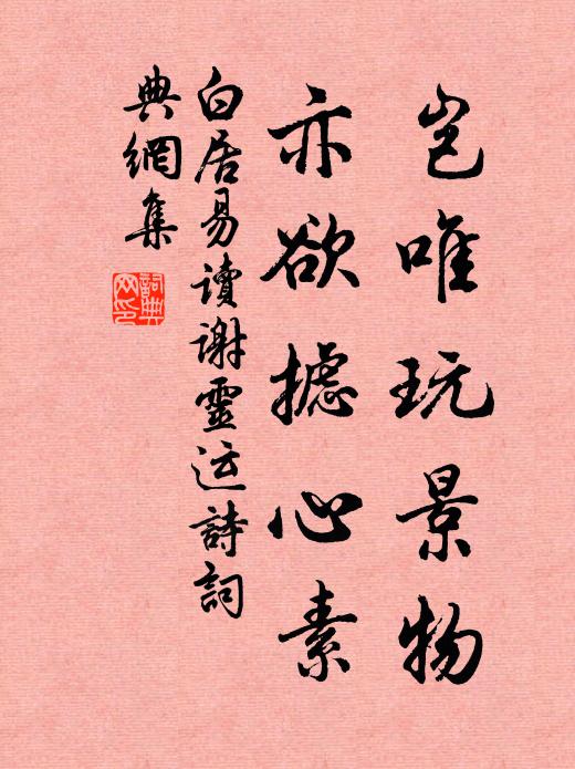 白居易岂唯玩景物，亦欲摅心素书法作品欣赏