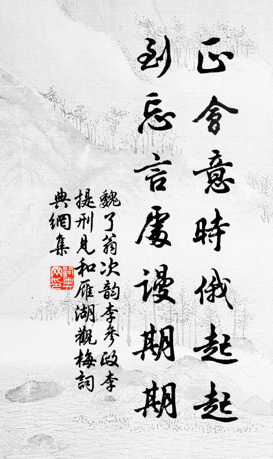 魏了翁正会意时俄起起，到忘言处谩期期书法作品欣赏