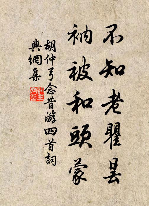 胡仲弓不知老瞿昙，衲被和头蒙书法作品欣赏