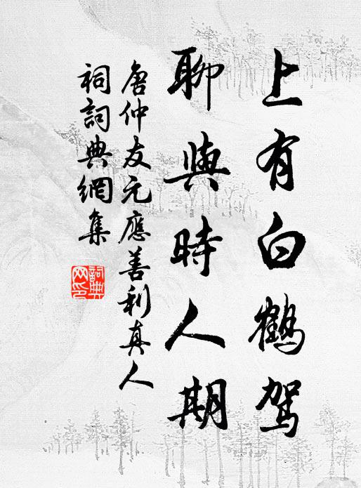 唐仲友上有白鹤驾，聊与时人期书法作品欣赏