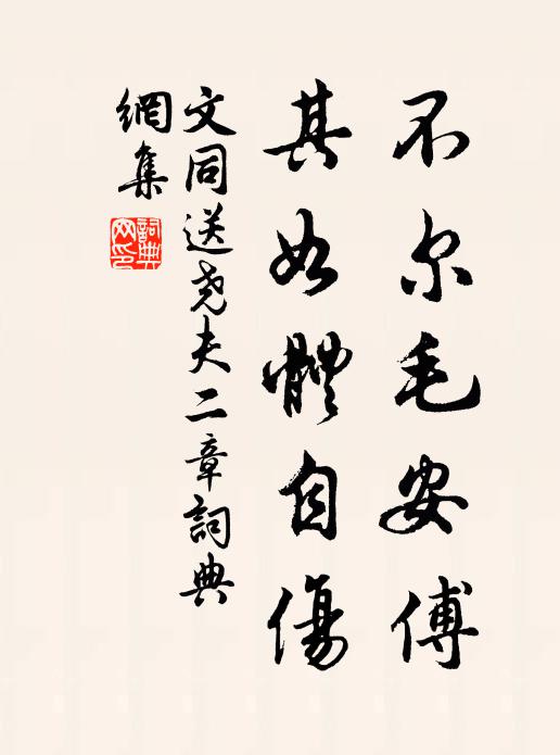文同不尔毛安傅，其如体自伤书法作品欣赏