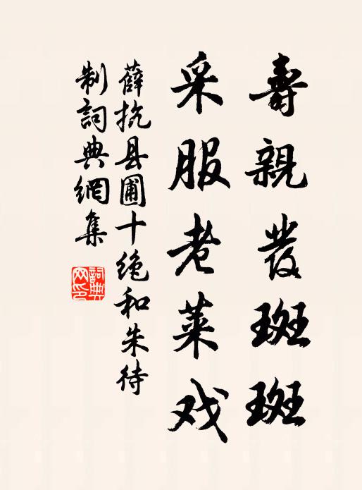 薛抗寿亲发斑斑，采服老莱戏书法作品欣赏