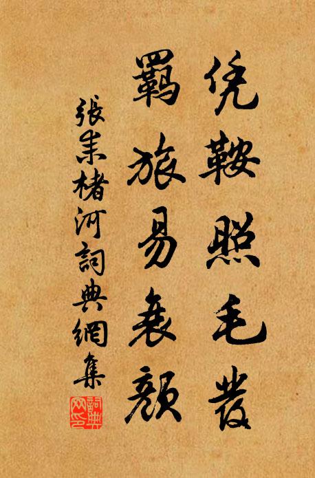张耒凭鞍照毛发，羁旅易衰颜书法作品欣赏