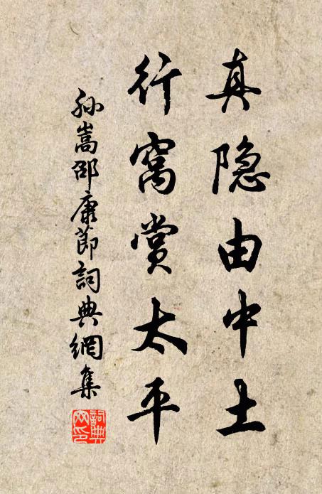 孙嵩真隐由中土，行窝赏太平书法作品欣赏