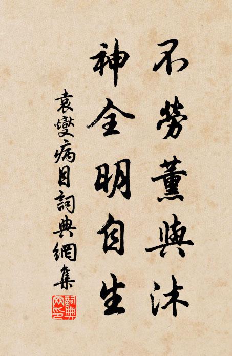 袁燮不劳薰与沐，神全明自生书法作品欣赏