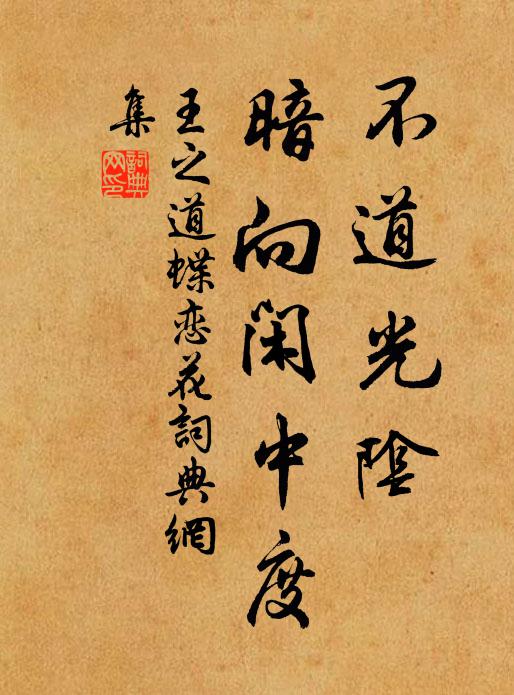 王之道不道光阴，暗向闲中度书法作品欣赏