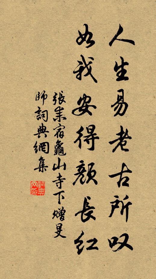 张耒人生易老古所叹，如我安得颜长红书法作品欣赏