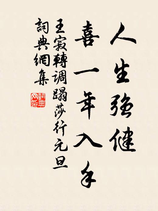 王寂人生强健，喜一年入手书法作品欣赏