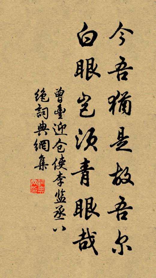 曾丰今吾犹是故吾尔，白眼岂须青眼哉书法作品欣赏