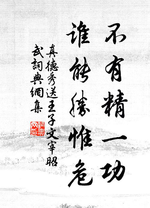 真德秀不有精一功，谁能胜惟危书法作品欣赏