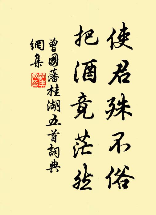 曾国藩使君殊不俗，把酒竟茫然书法作品欣赏